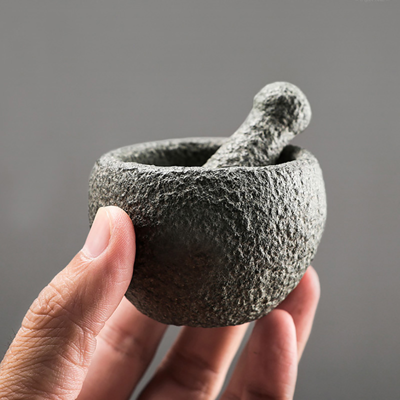 Mortar Pestle Granite - 천연 화강암 절구 세트 수제 젠차