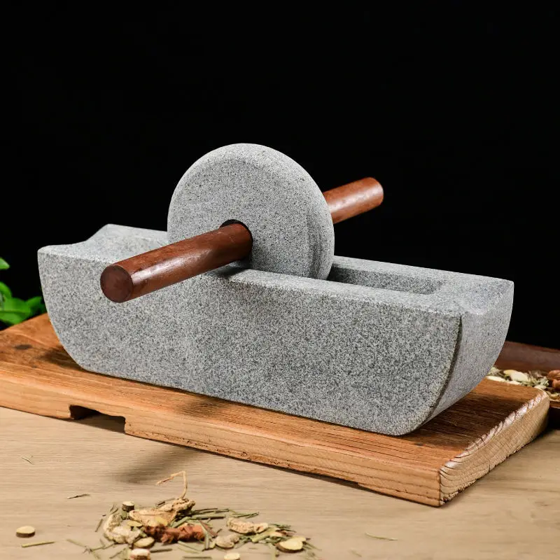 Mortar Pestle Granite - 돌분쇄기 다이너스티 차 분쇄기 소형 돌조반