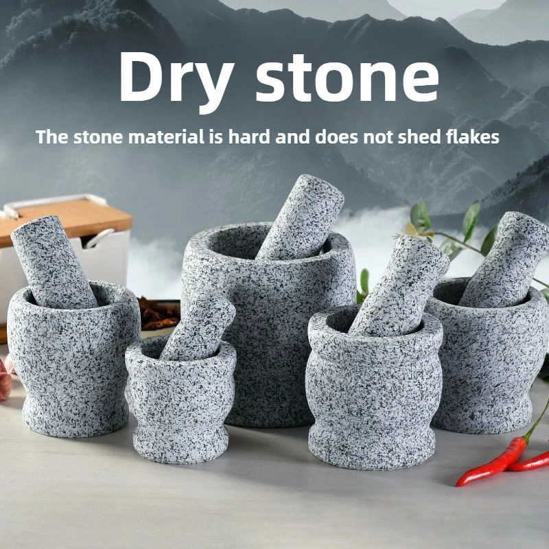 Mortar Pestle Granite - 가정용 상업용 화강암 마늘 으깨기 기구,
