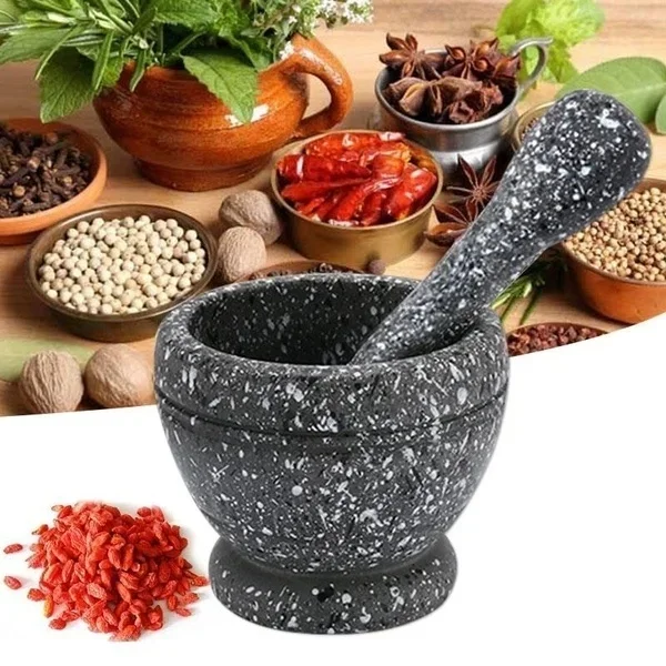 Mortar Pestle Granite - 수지 Setmortar 및 유봉 마늘 허브