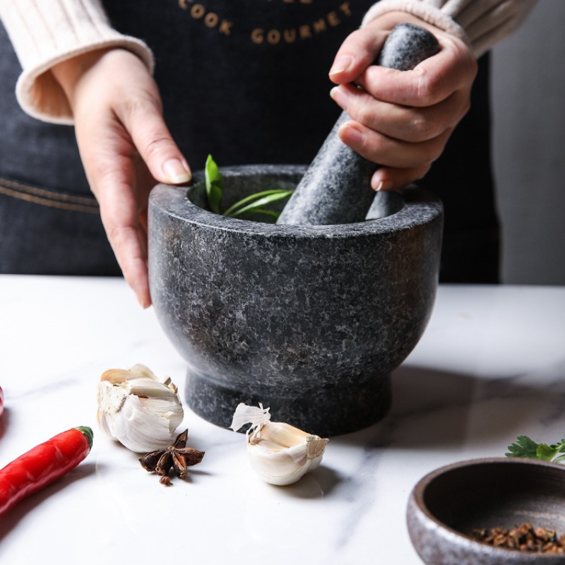 몰타르와 절구 세트, 무거운 천연 화강암 향신료 분쇄기 - Mortar Pestle Granite 리뷰 및 가격