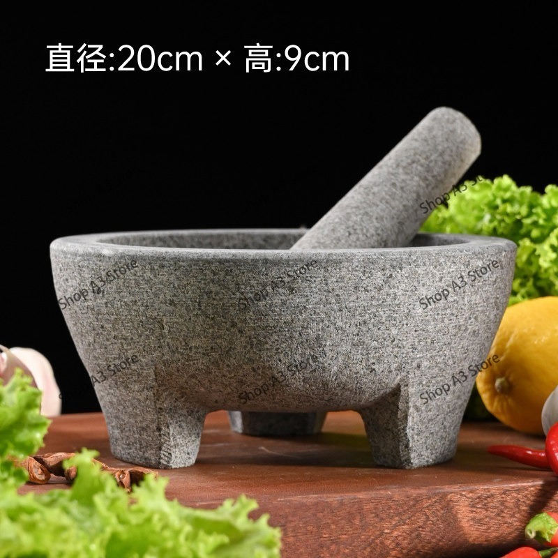 천연석 화강암 재질의 향신료, 조미료, 페이스트, 과카 - Mortar Pestle Granite 리뷰 및 가격