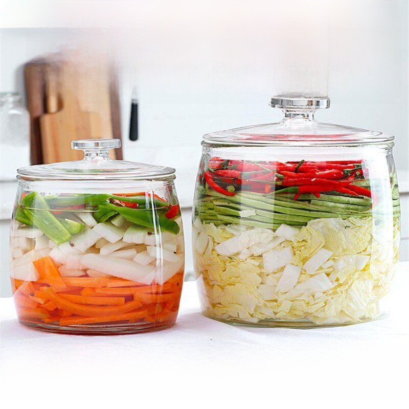 두꺼운 유리 김치병(내부 뚜껑 포함) 밀폐 발효 용기, - Fermentation Crock 리뷰 및 가격