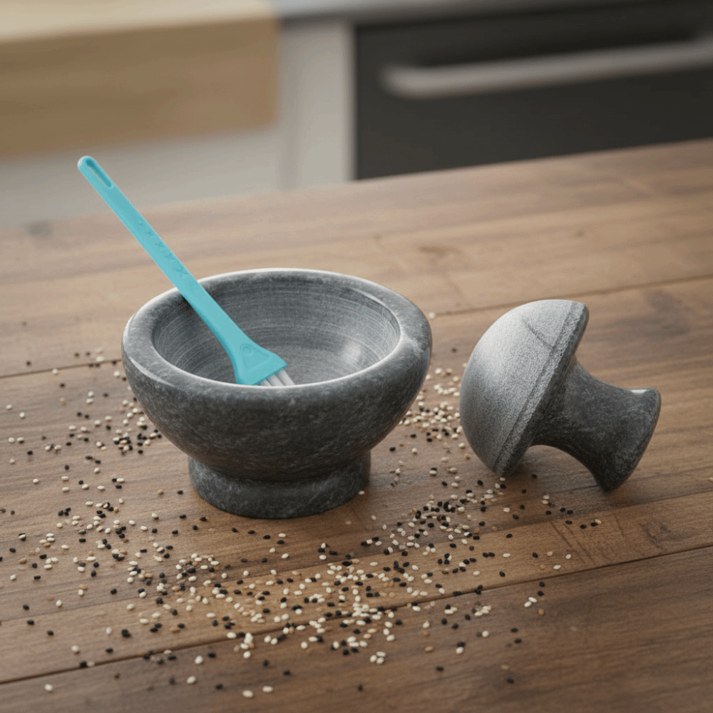 마늘 프레스 수동 대리석 마늘 절구 레트로 버섯 모양  - Mortar Pestle Granite 리뷰 및 가격