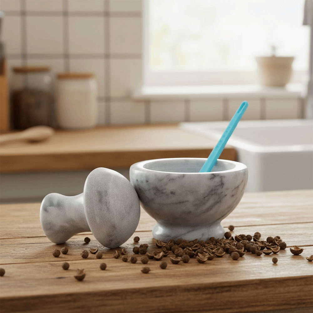 마늘 프레스 수동 대리석 마늘 절구 레트로 버섯 모양  - Mortar Pestle Granite 리뷰 및 가격