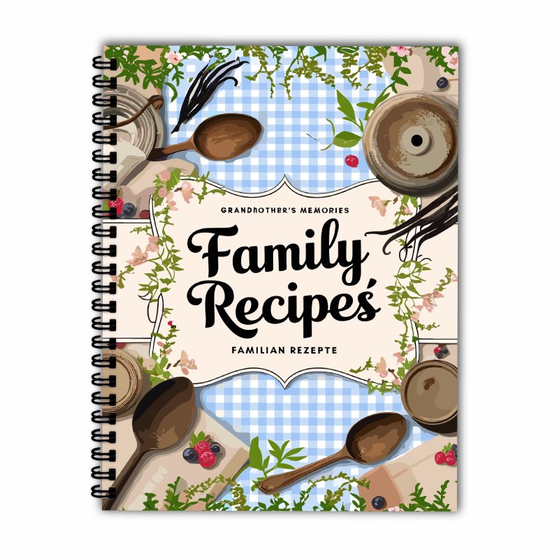 A5 레시피북, 블루 그리드, 바인 디자인, 홈 쿠킹  - Home Cooking Recipe 리뷰 및 가격