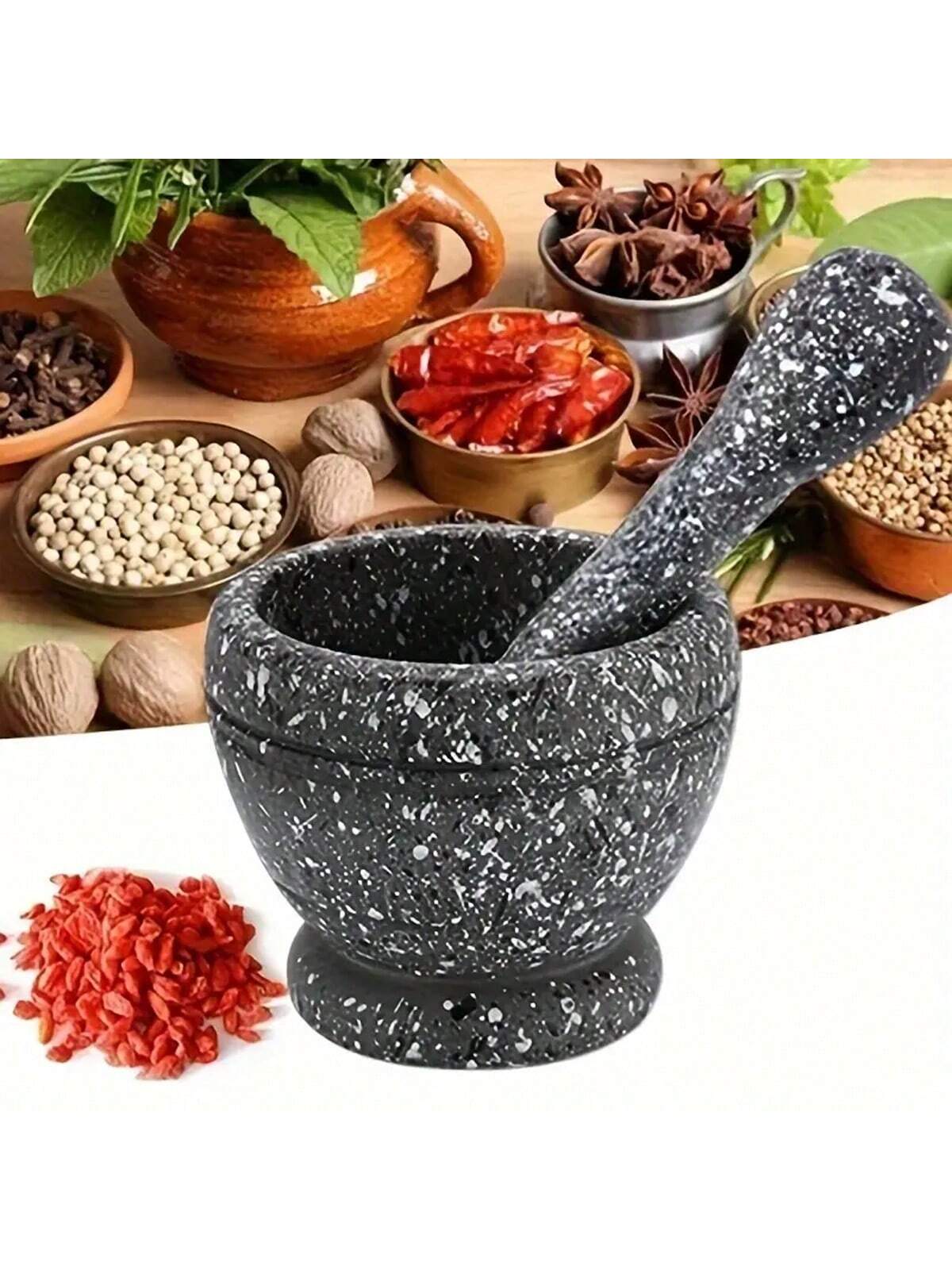 1개입 화강암 질감 마늘 프레스, 절구와 막자사발 세트 - Mortar Pestle Granite 리뷰 및 가격