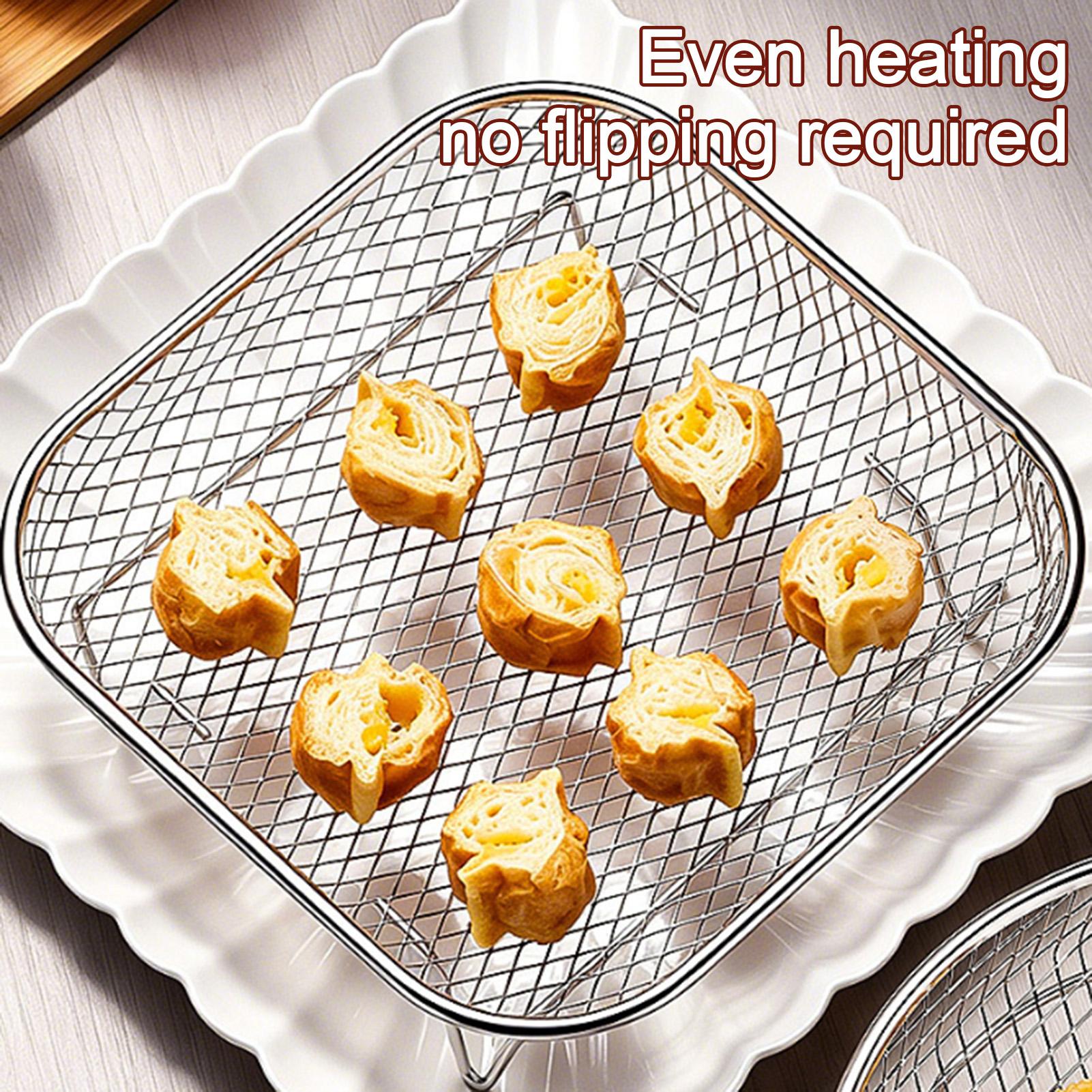에어프라이어 랙 스테인리스 스틸 스태커블 그릴 식품 건 - Home Cooking Supplies 리뷰 및 가격